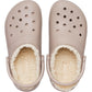 Crocs Unisex Classic Lined Clog in Mushroom/Bone