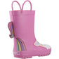 Cotswold Puddle 3D Rubber Girl's Pink Wellington Boots