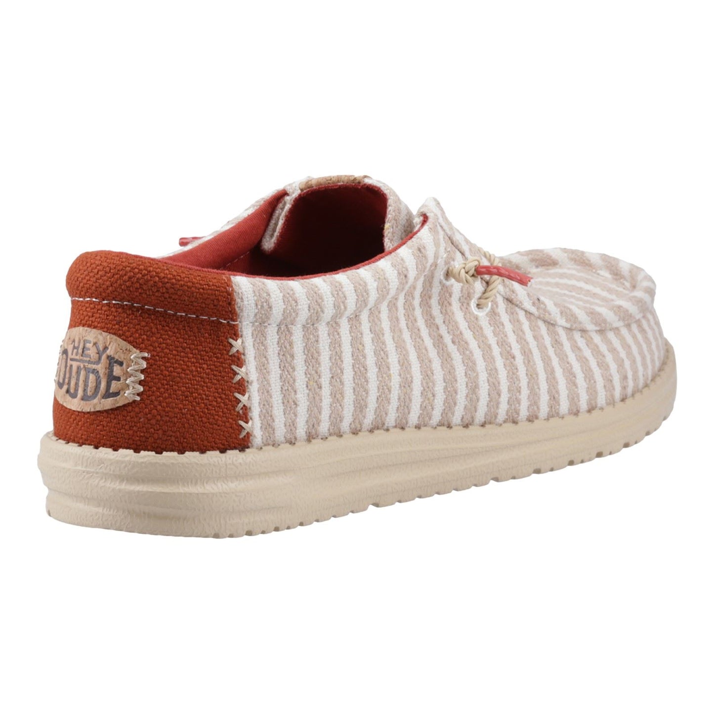 HEYDUDE Wally Resort Polyester Blend Men's Multi/Chili Red Moccasins Shoes