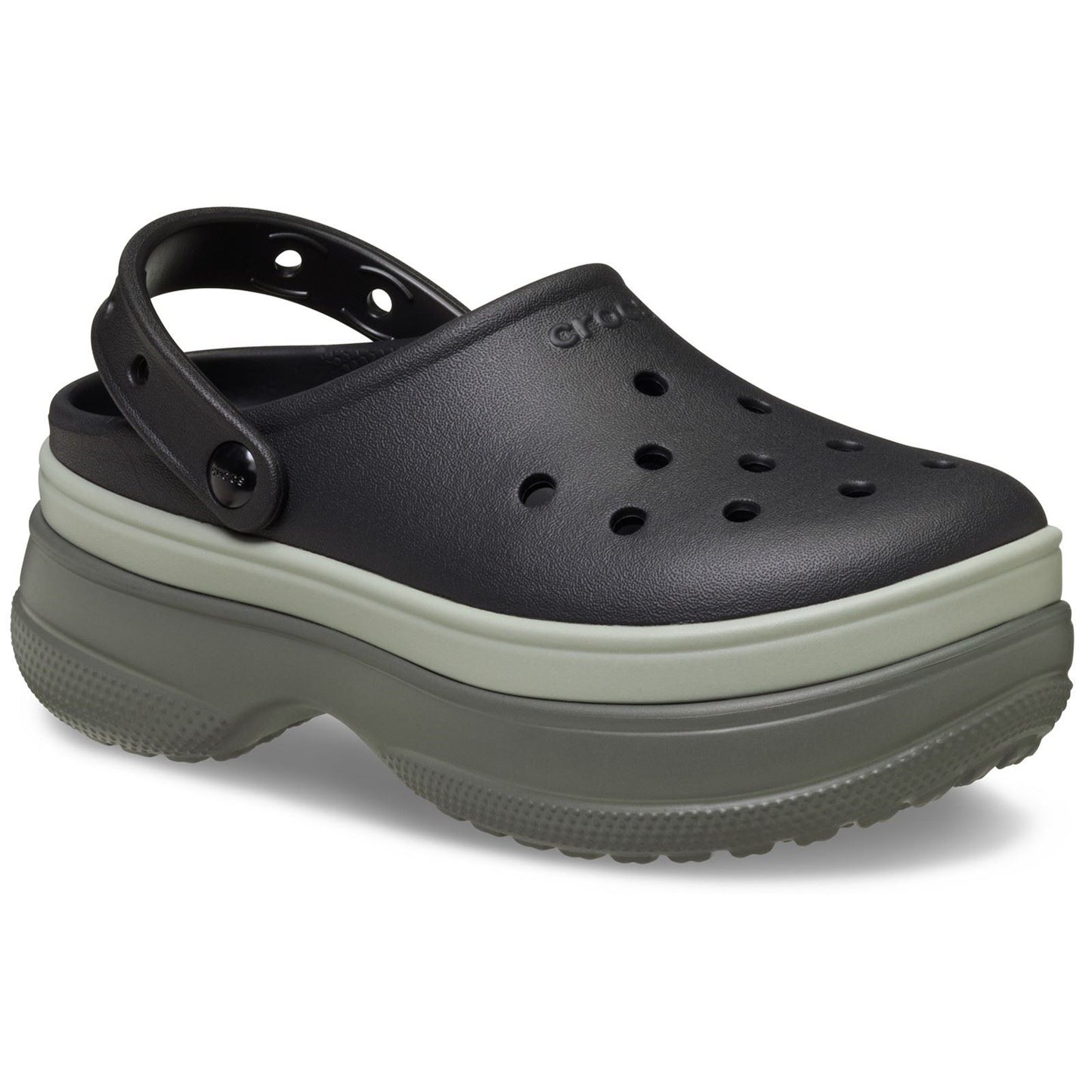 Crocs Classic Stacked Thermoplastic Black Clogs
