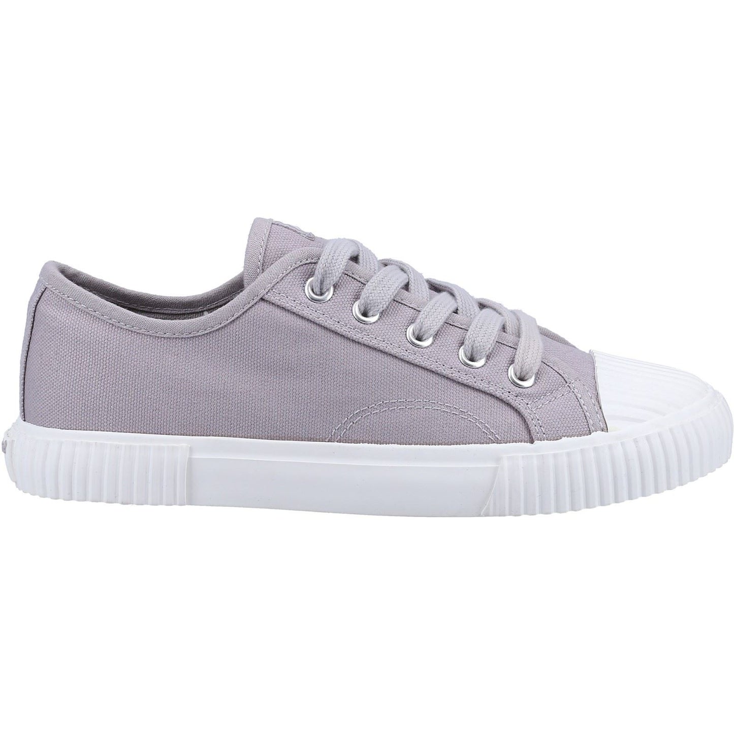 Hush Puppies Women's Brooke Canvas Trainer in Grey