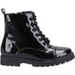 Hush Puppies Lauren Patent Leather Youth Black Boots