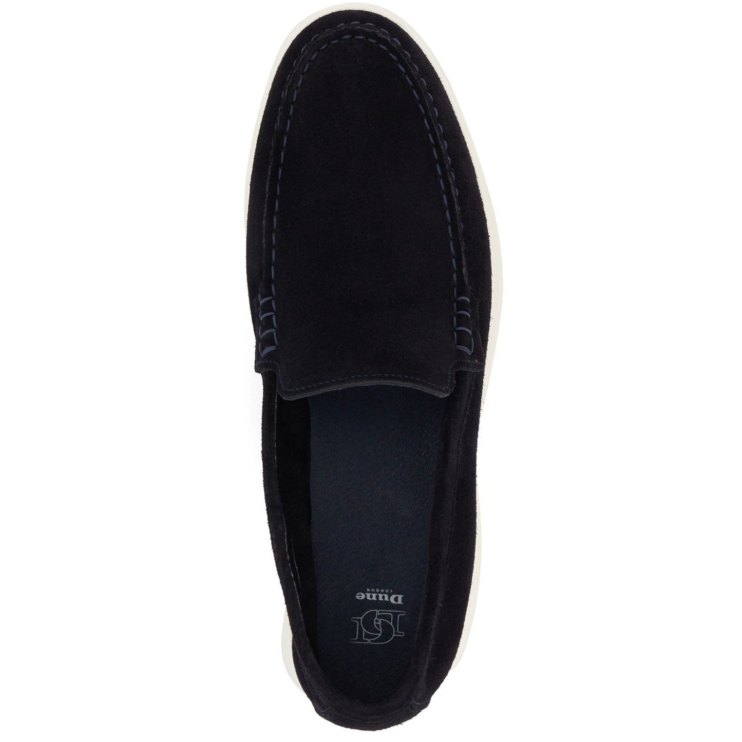 Dune Buftonn Suede Men's Navy Loafers
