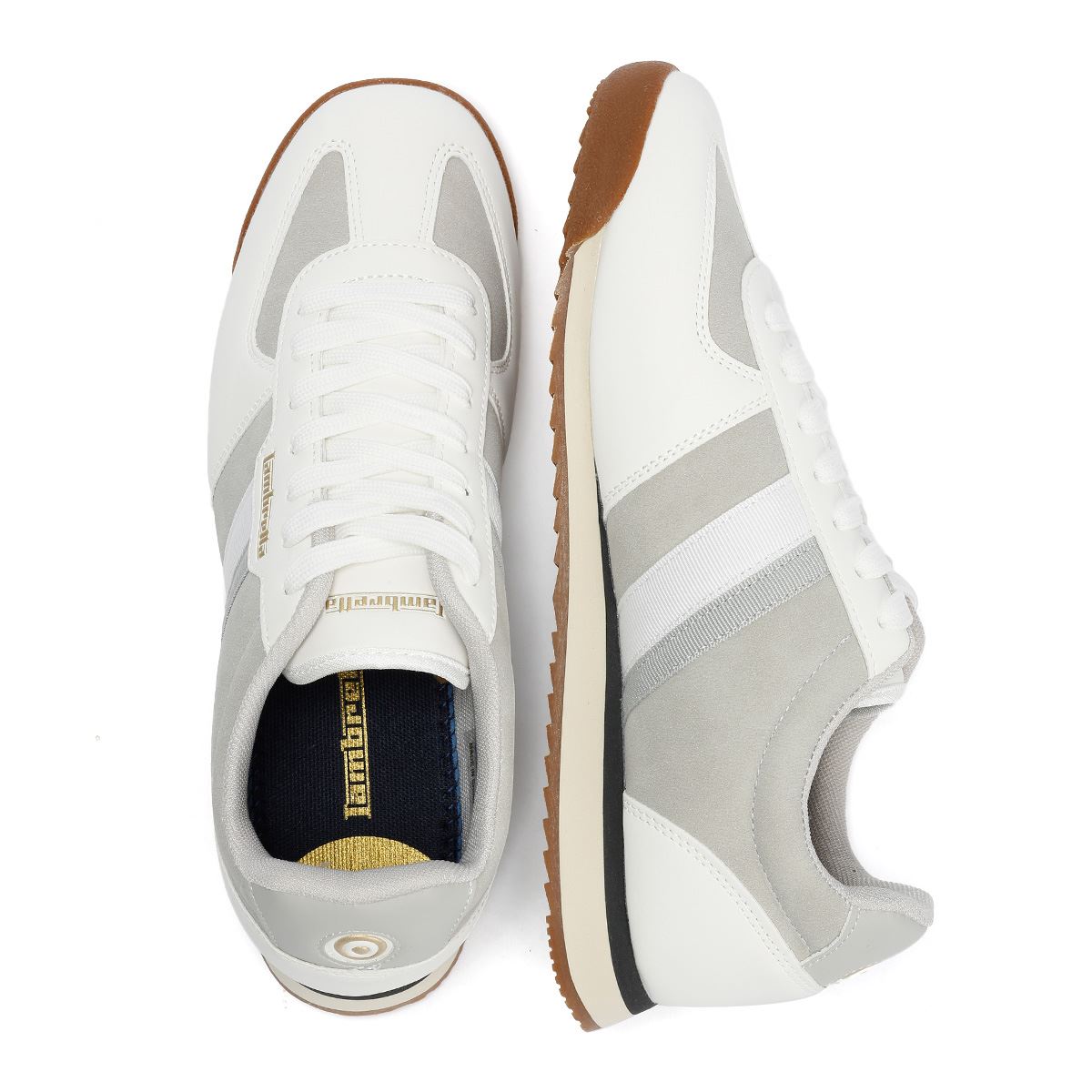 Lambretta Diego Men's White/Grey Trainers