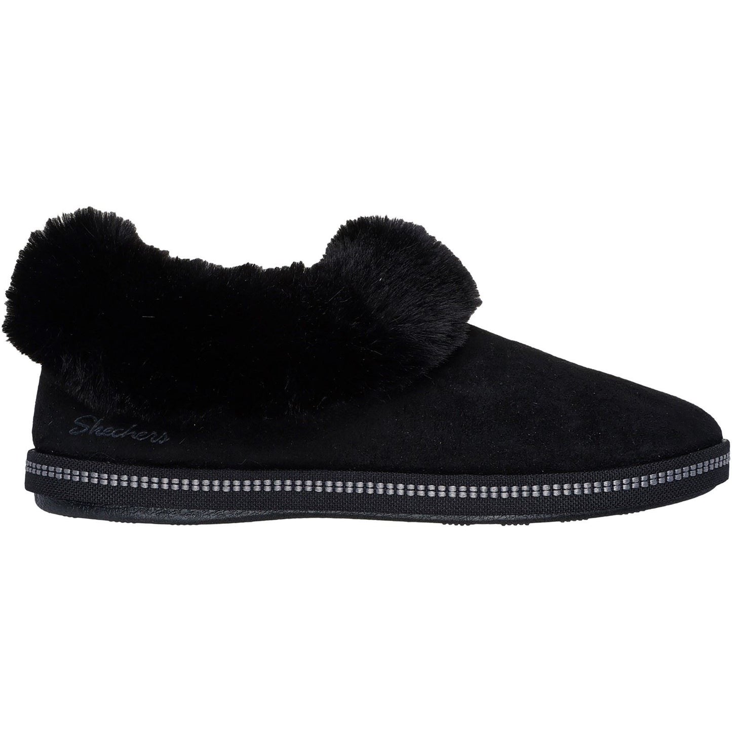 Skechers Cozy Campfire Winter Nights Polyester Women's Black Slippers