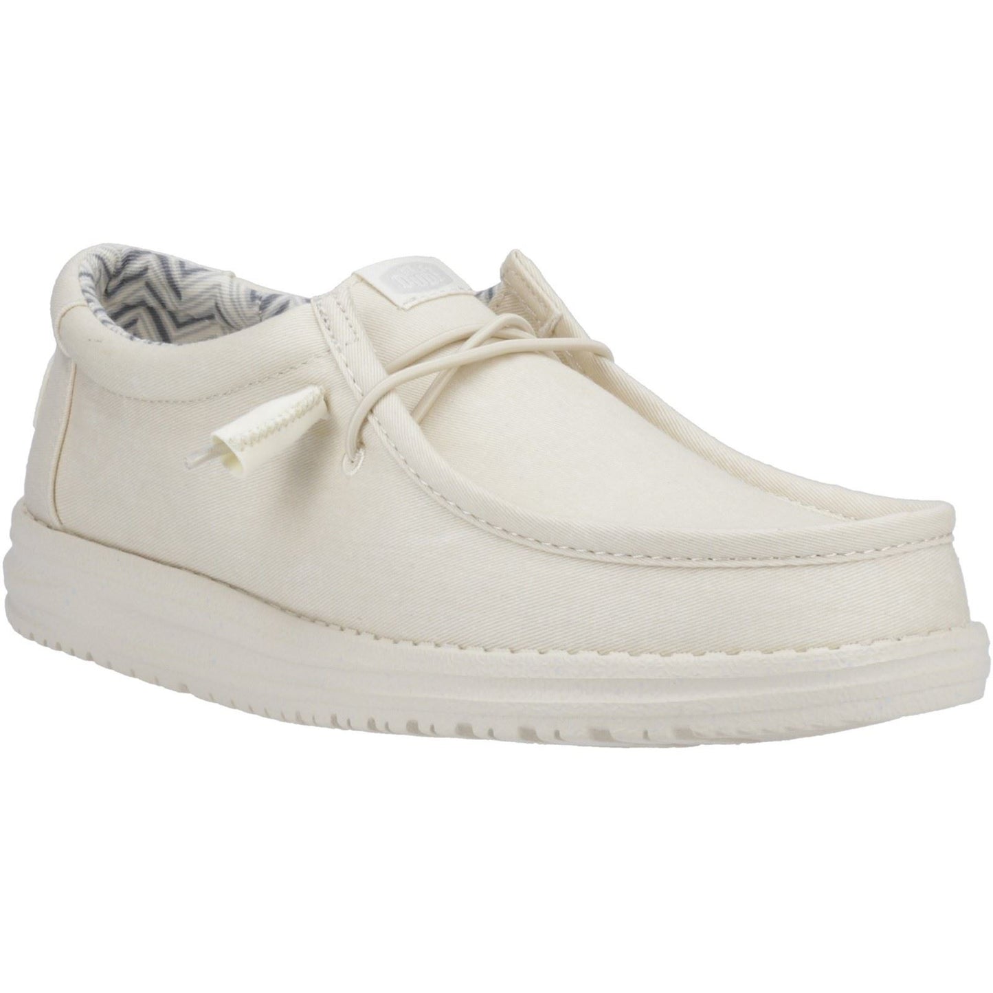 HEYDUDE Men's Wally Canvas Shoe in Stone White