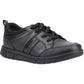 Hush Puppies Steven Leather Youth Black Lace-Up Shoes