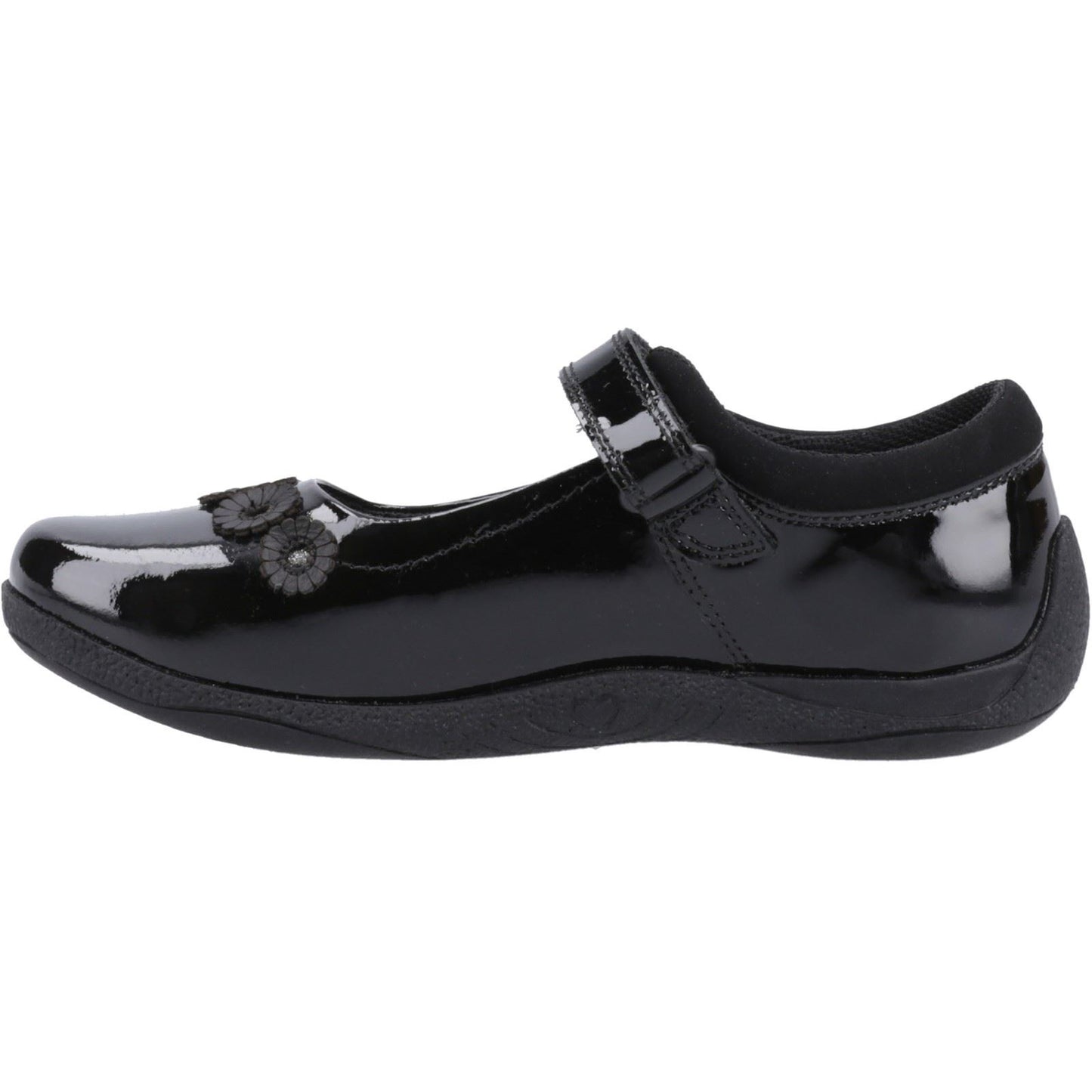 Hush Puppies Christina Patent Leather Youth Black Shoes