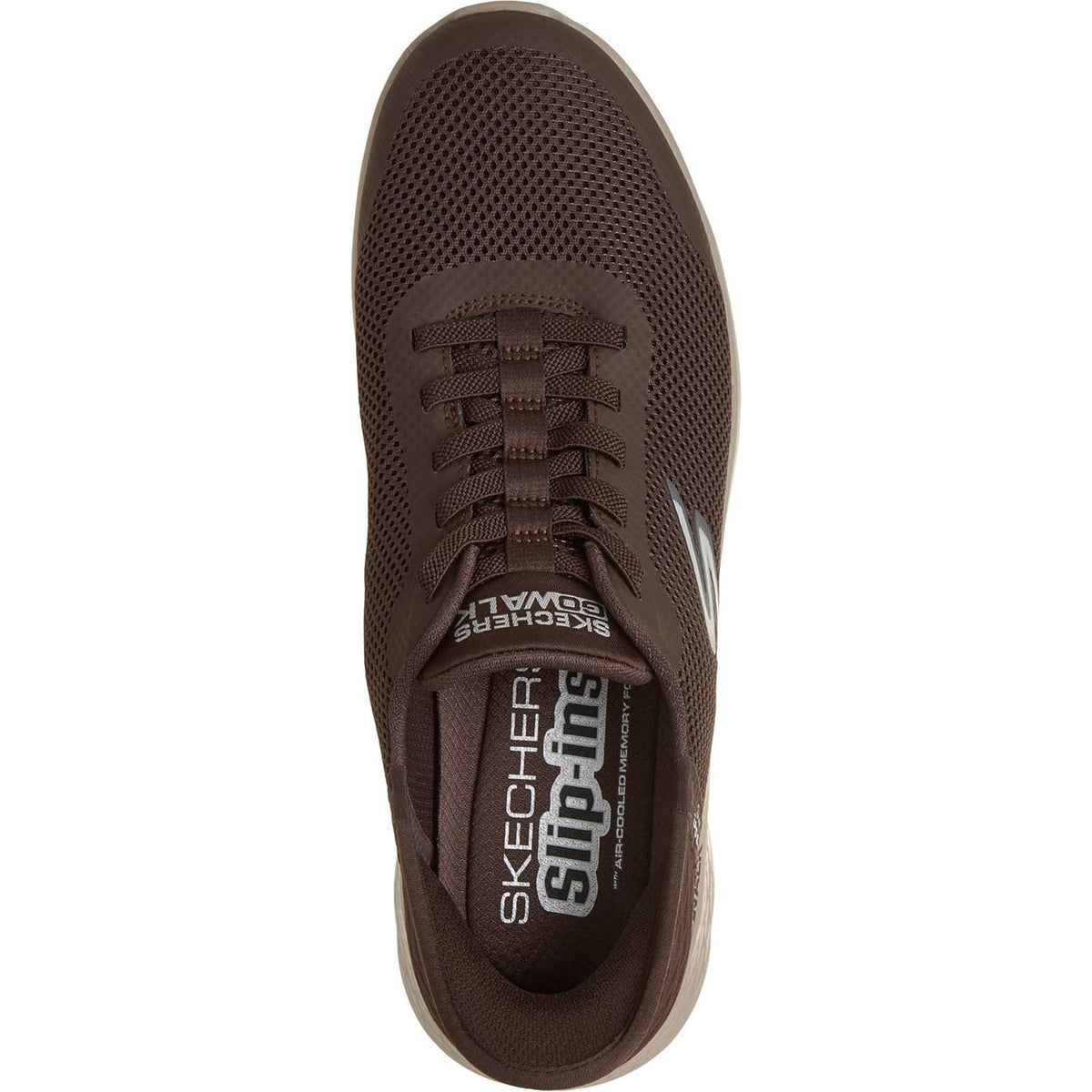 Skechers GO WALK Flex Hands Up Textile Men's CHOCOLATE Trainers
