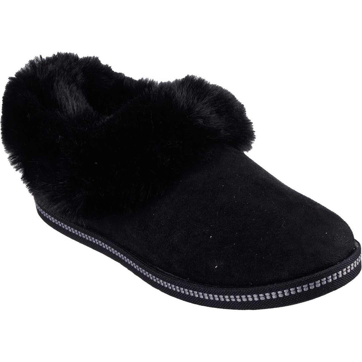 Skechers Cozy Campfire Winter Nights Polyester Women's Black Slippers