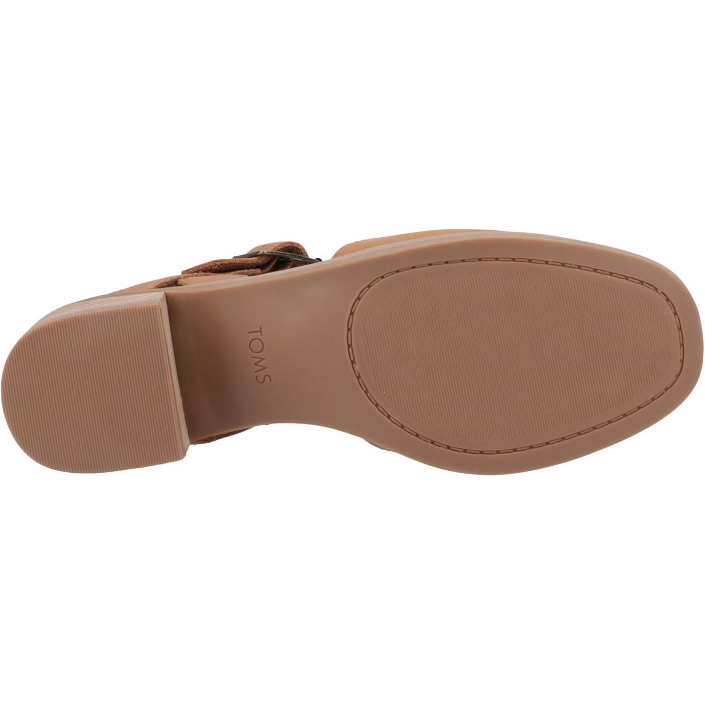 TOMS Jaclyn Leather Women's Brown Sugar Round Slingback Shoes