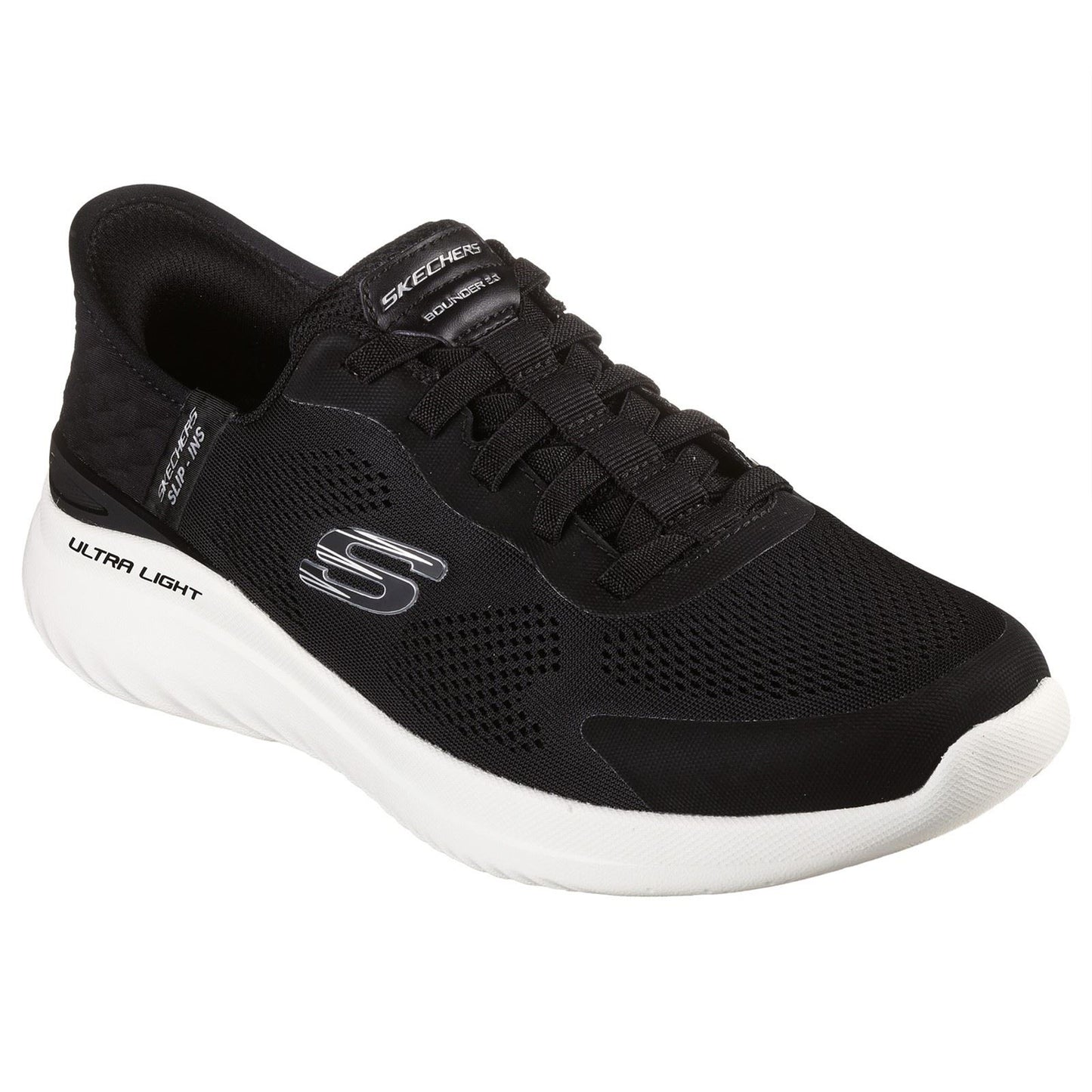 Skechers Men's Bounder 2.0 Emerged Shoe in Black/White