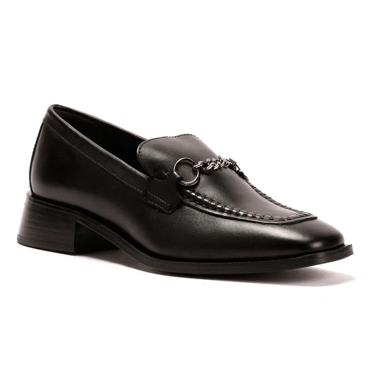 Osprey London The Islington Leather Women's Black Loafers