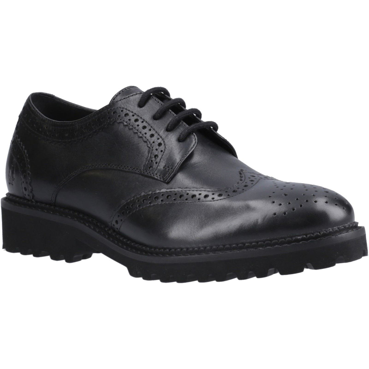 Hush Puppies Gabi Lace Up Leather Girl's Black Brogues