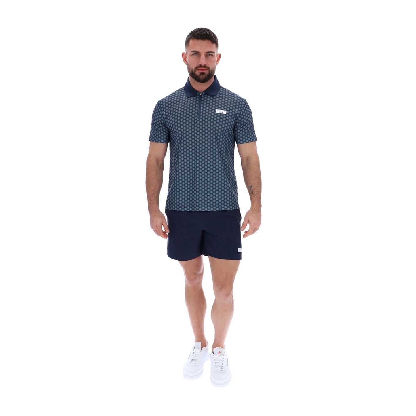 Ted Baker JAYDEN TBMTS2619 Polyester Men's Blue Activewear Polo Shirts