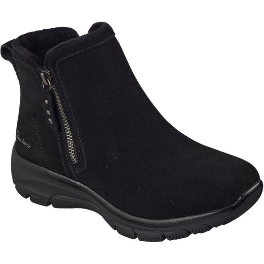Skechers Easy Going Urban Zip Leather Women's Black Boots