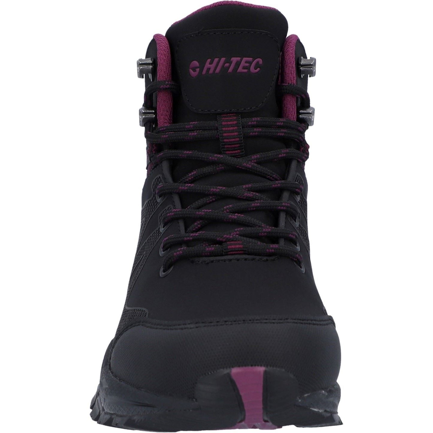 Hi-Tec Jackdaw Mid WP Polyester Women's Black/Burgundy Hiking Boots