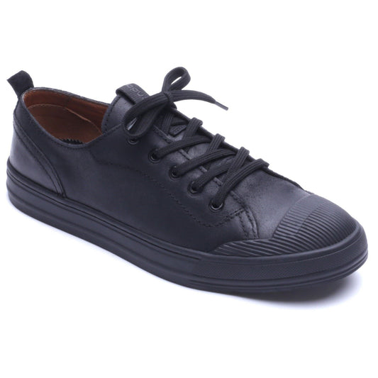 Base London Volt Leather Men's Black Lace-Up Shoes