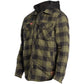 Hard Yakka Men's Quilted Flannel Shacket in Fern