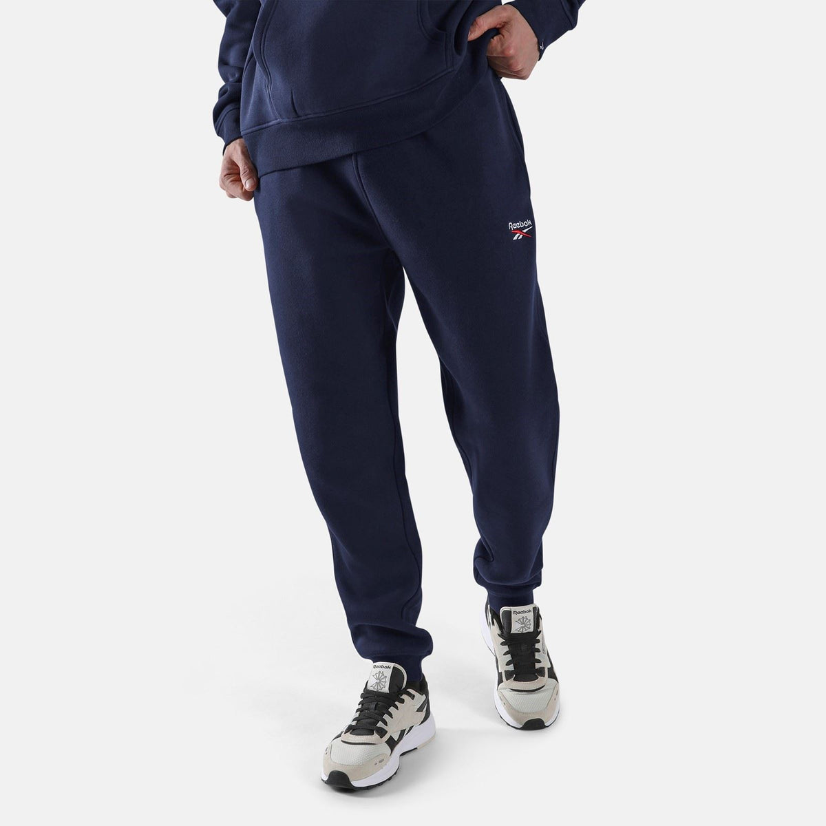 Reebok ID 2-Colour Logo Cuffed Cotton Men's Blue Joggers