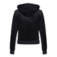 Juicy Couture Robertson Classic Jacket Polyester Women's Black Hooded Sweatshirt