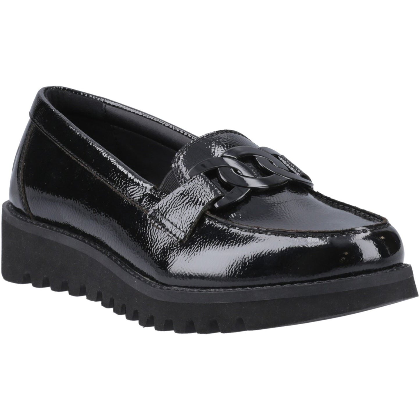 Hush Puppies Francis Loafer Patent Leather Black Loafers