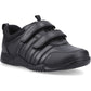 Hush Puppies Josh 2 Snr Leather Boy's Black Trainers