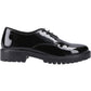 Hush Puppies Aubrey Leather Youth Black Derby Shoes