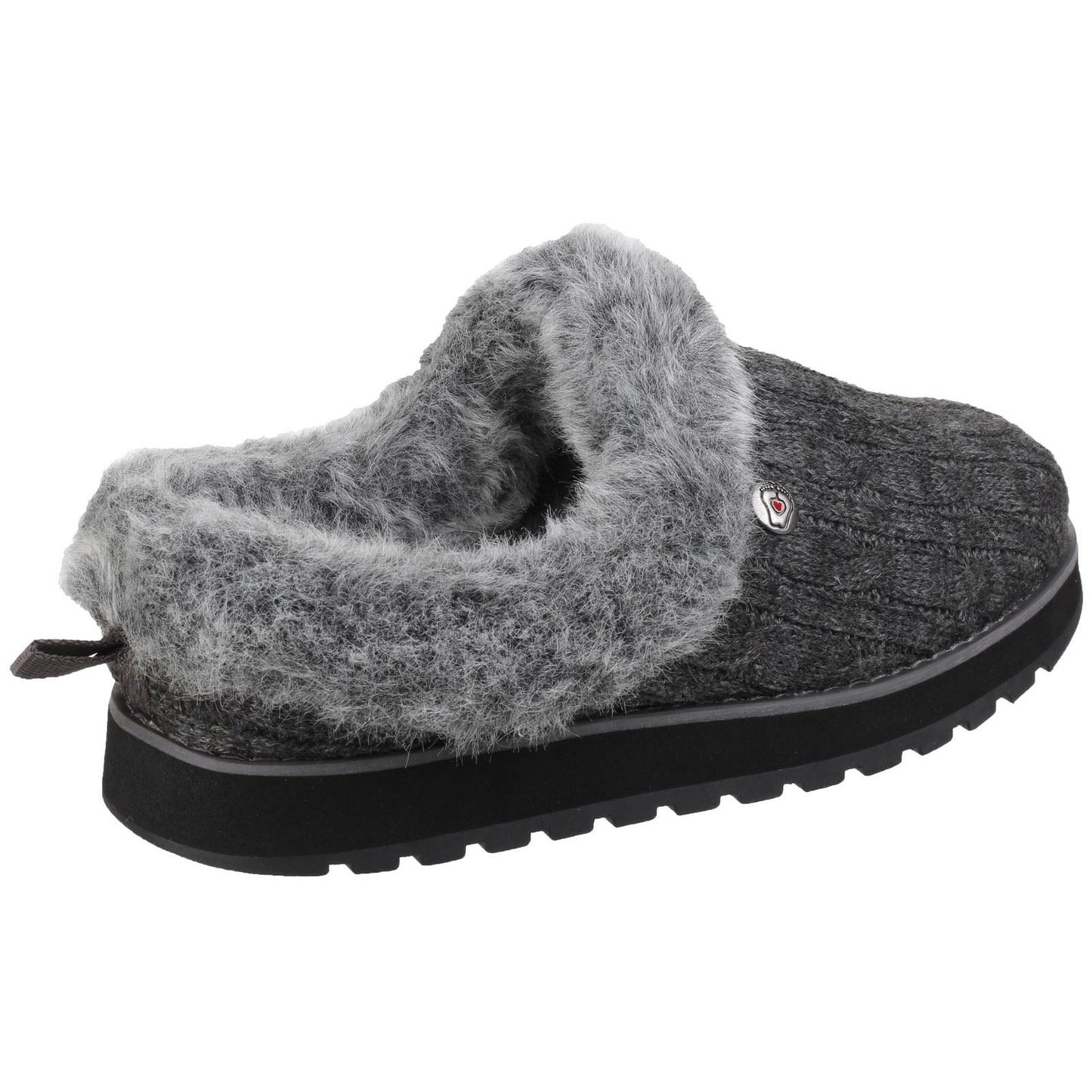 Skechers Women's Keepsakes Ice Angel Mule Slipper in Charcoal