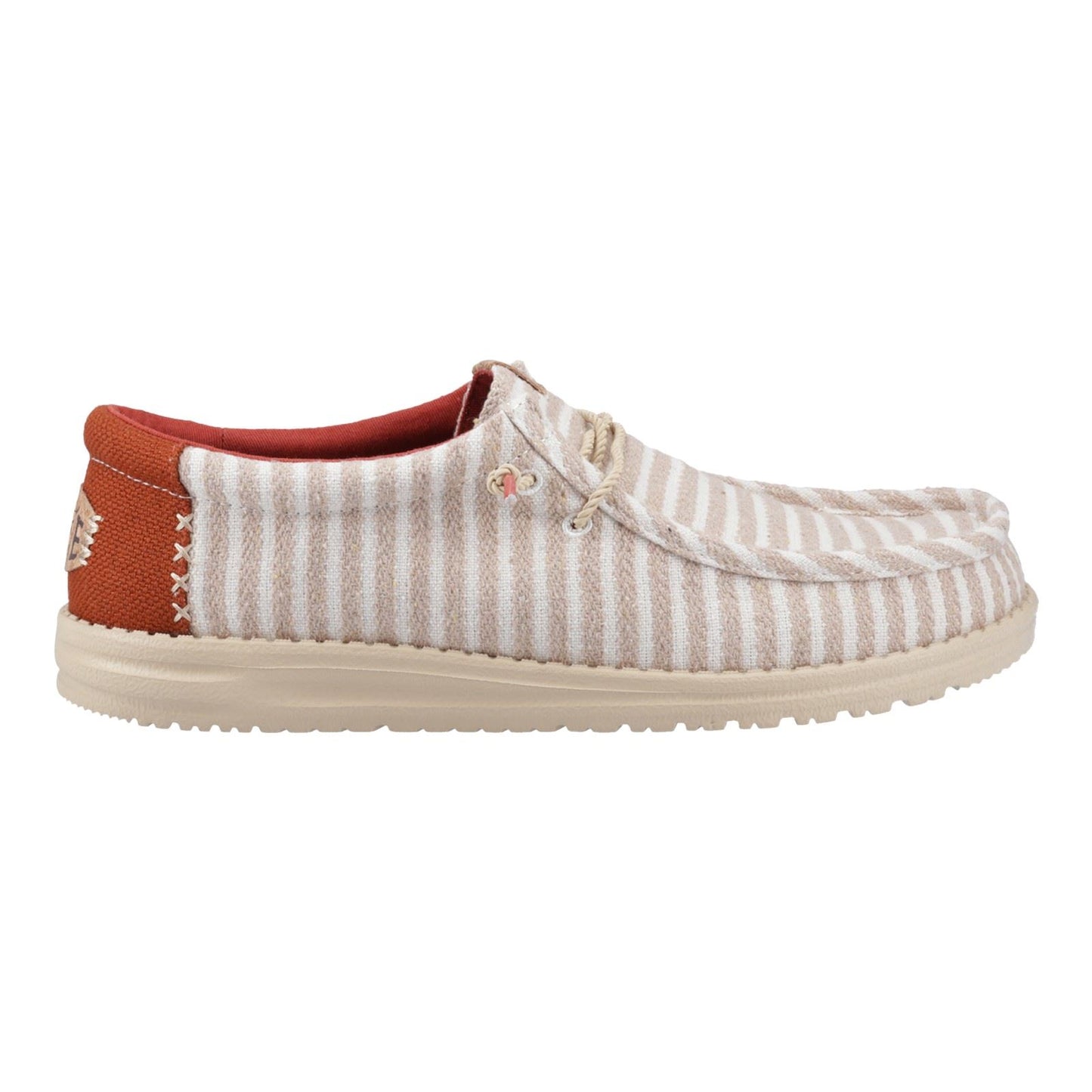 HEYDUDE Wally Resort Polyester Blend Men's Multi/Chili Red Moccasins Shoes
