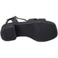 Hush Puppies Jamelia Espadrille Heel Textile Women's Black Sandals