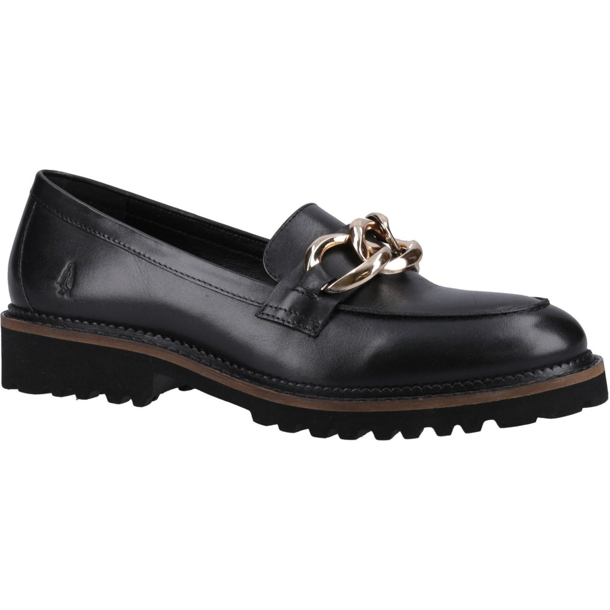 Hush Puppies Gianna Leather Women's Black Loafers