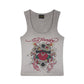 Ed Hardy In Memory of When I Cared Fitted Women's Grey Vest Top