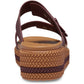 Crocs Women's Brookly Buckle Low Wedge in Dark Clay
