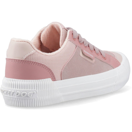 Rocket Dog Cheery Blocked Fabric Textile Women's Mauve/Pink Trainers