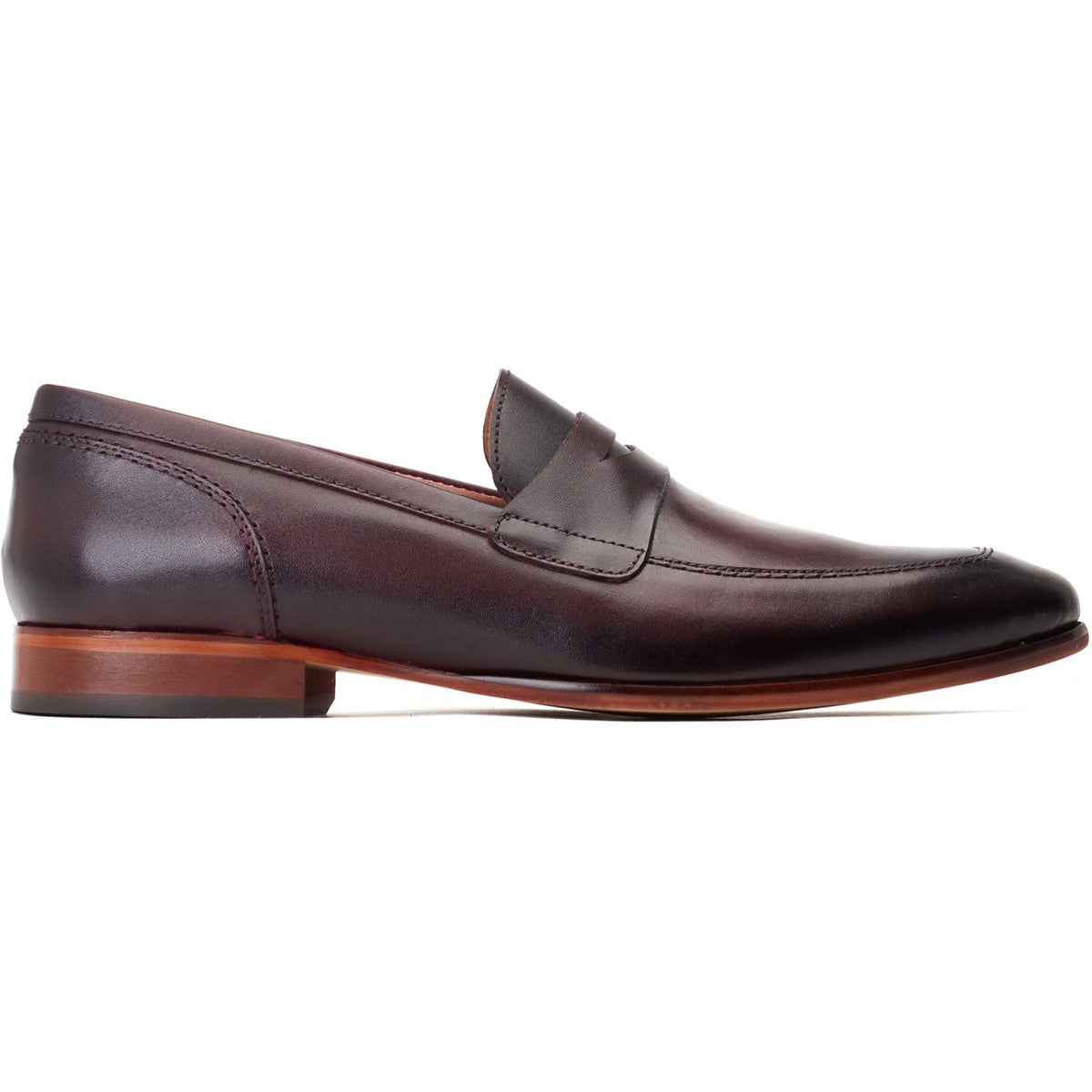 Base London Men's Bruno Penny Loafer in Bordo