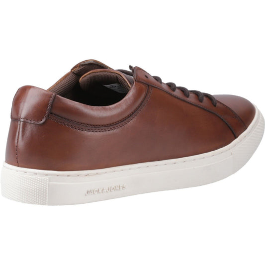 Jack & Jones Men's Galaxy Leather Trainer in Cognac