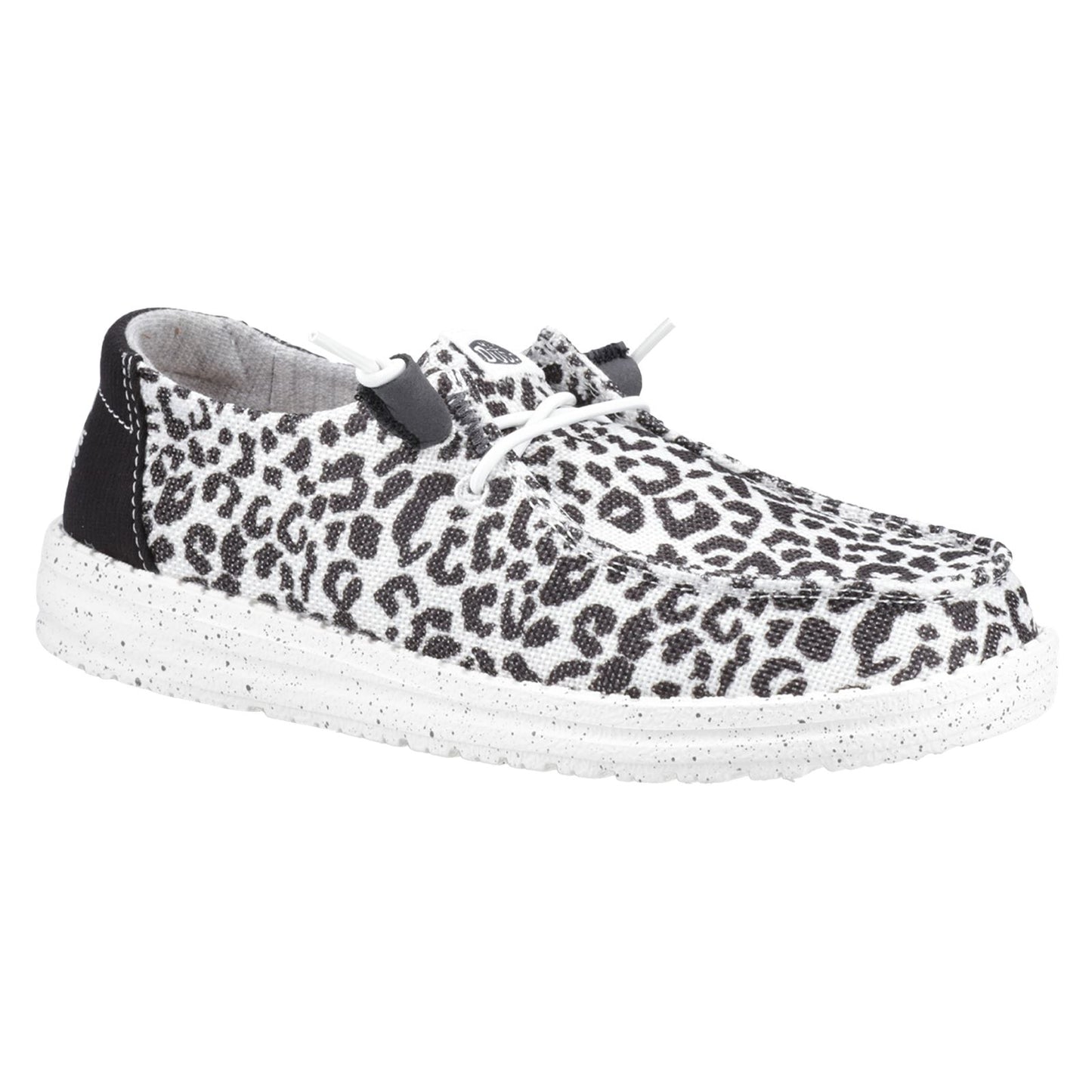 HEYDUDE Women's Wendy Leopard Shoe in Black/Grey