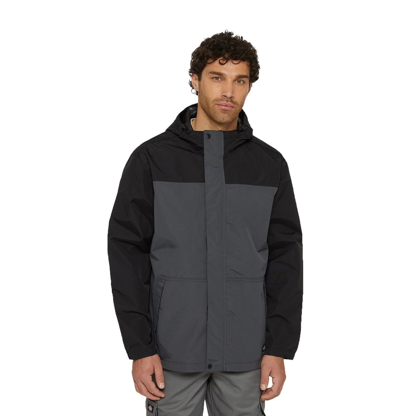 Dickies Men's Waterproof Rain Jacket in Charcoal