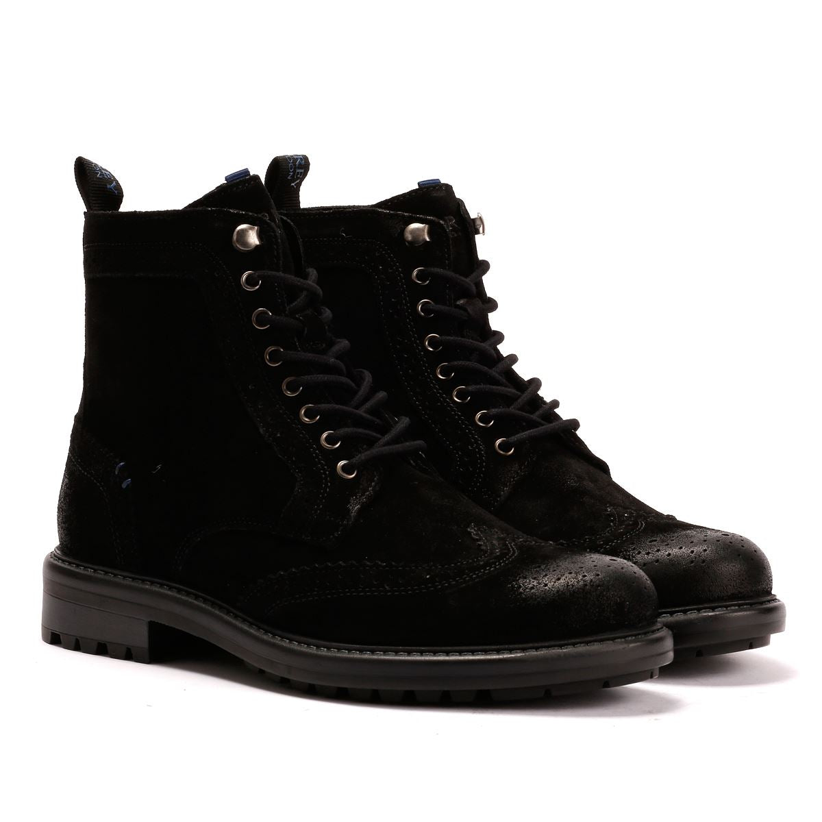 Osprey London The Professor Suede Men's Black Boots