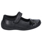 Hush Puppies Jessica Junior Girls Black Leather Shoes