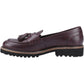 Hush Puppies Ginny Leather Women's Plum Wide Fit Loafers