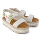 TOMS Giana Textile Women's White Beachside Sandals