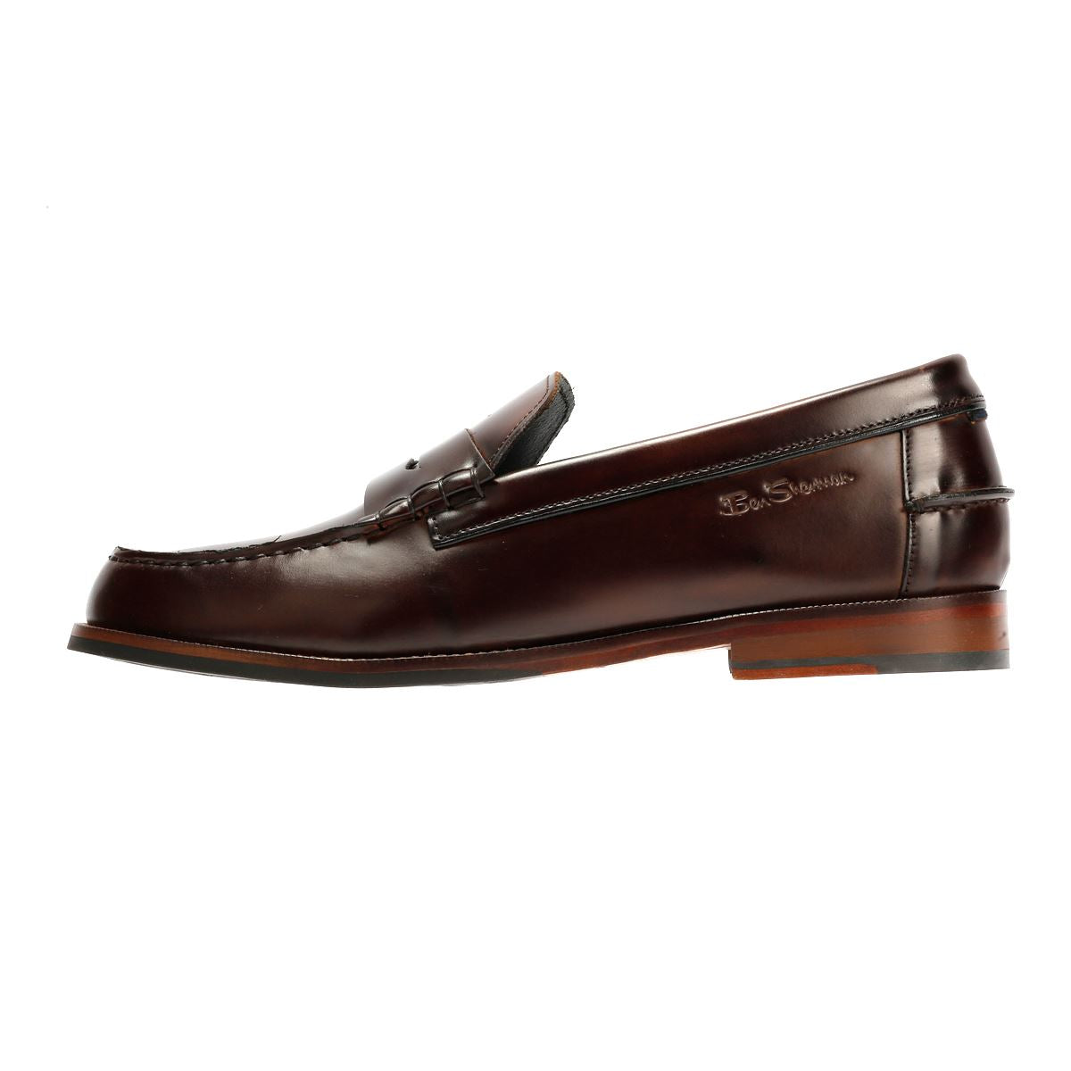 Ben Sherman Sid Brush Off Leather Men's Brown Penny Loafers