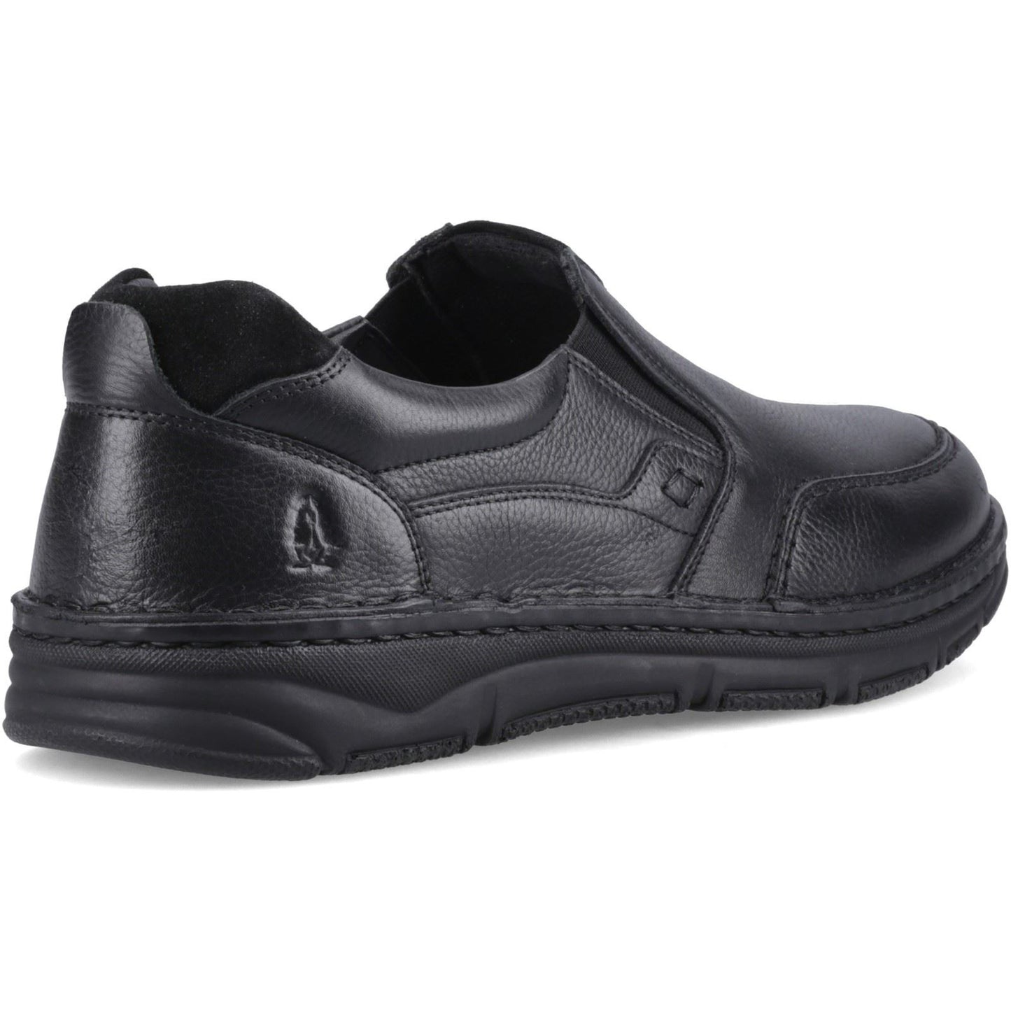 Hush Puppies Franco Slip on Leather Men's Black Loafers