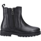 Hush Puppies Liana Leather Junior Black Boots