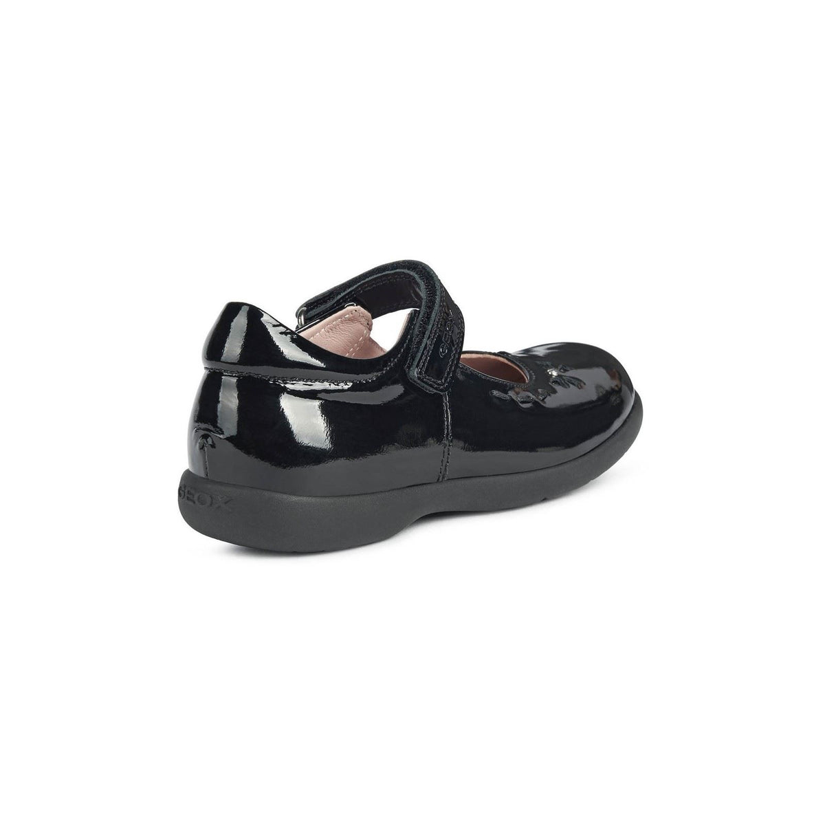 Geox Naimara Leather Girl's Black Patent Shoes