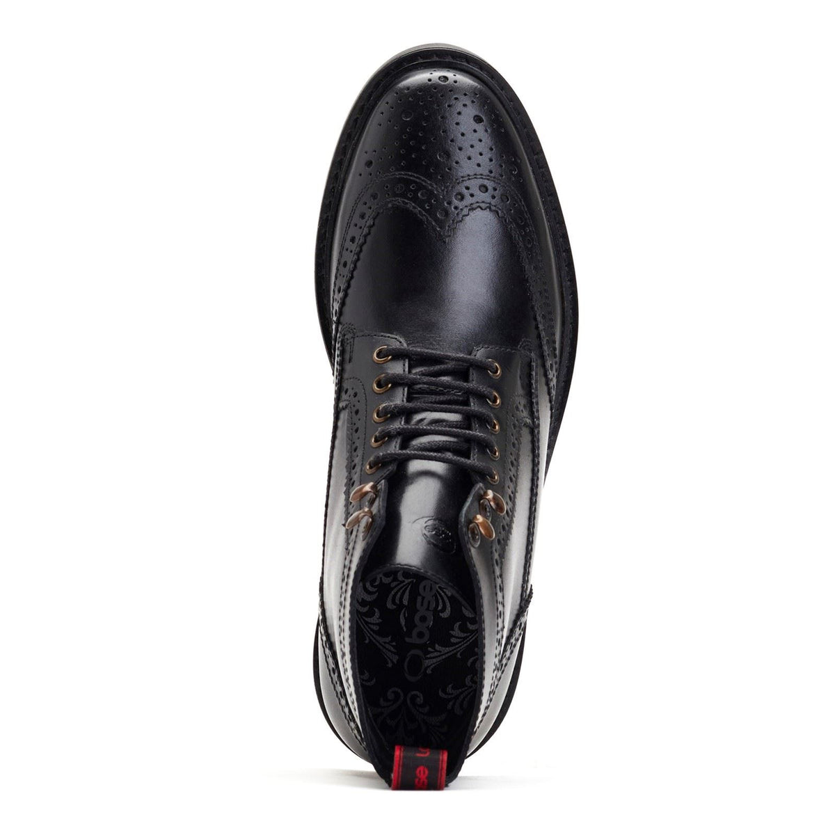 Base London Dealer Leather Men's Black Ankle Boots