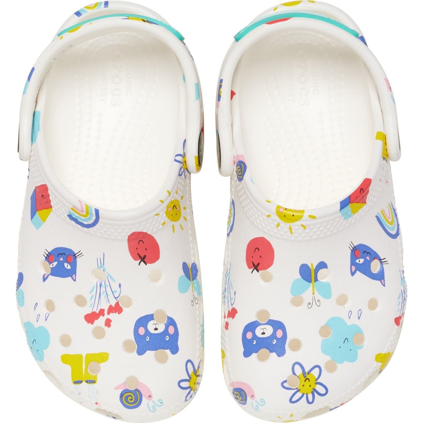 Crocs Classic Graphic Thermoplastic White/Multi Clogs