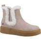 Hush Puppies Bella Suede Women's Nude Flat Chelsea Boots